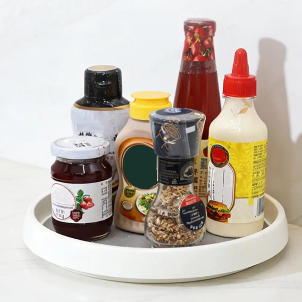 360 Degree Turntable No Tip Over Turntable Rotating Spice Bottle Organizer Carousel Kitchen Countertop Storage for Seasoning