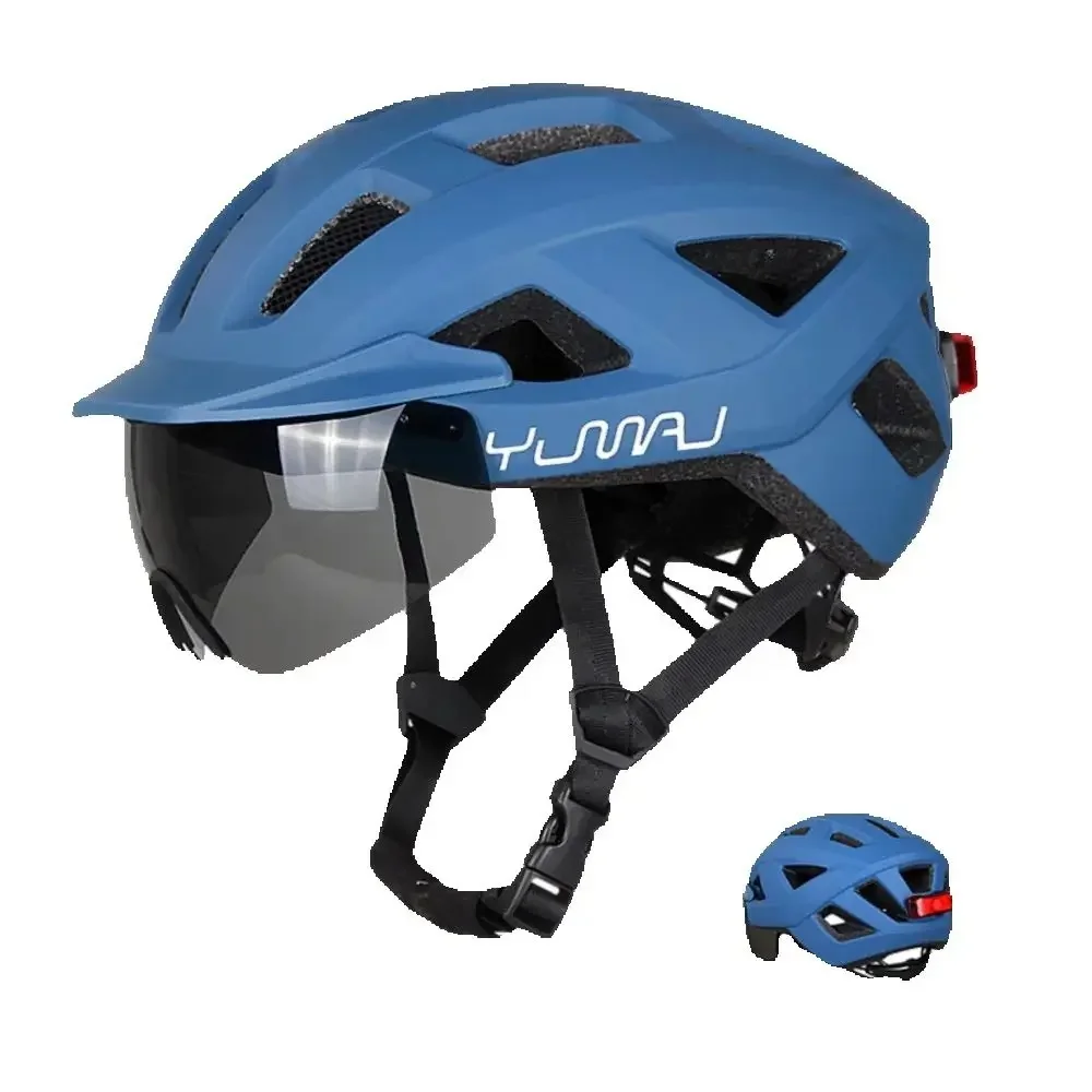 

Yumaj new hat brim goggles with a multi-purpose road mountain bike helmet removable charging taillight cycling safety helmet YM