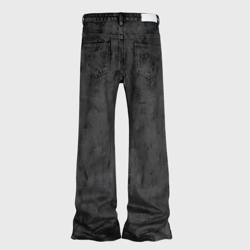 HKSH Marea da uomo Dark High Street Pantaloni in denim a gamba larga con gamba larga Pennello cerato Colla Micro Flare Jeans Moda Chic Nuovi pantaloni HK2467