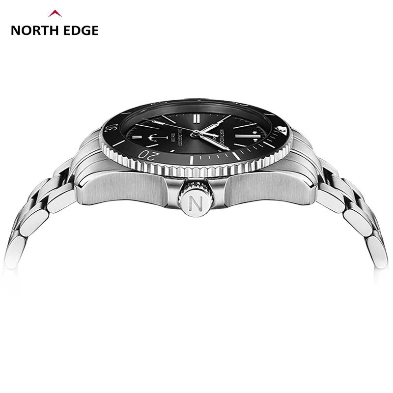 Waterproof Mens Mechanical Watch Automatic Casual Watches Scratchproof Sapphire Glass Stainless Steel Band Watch Gift Men