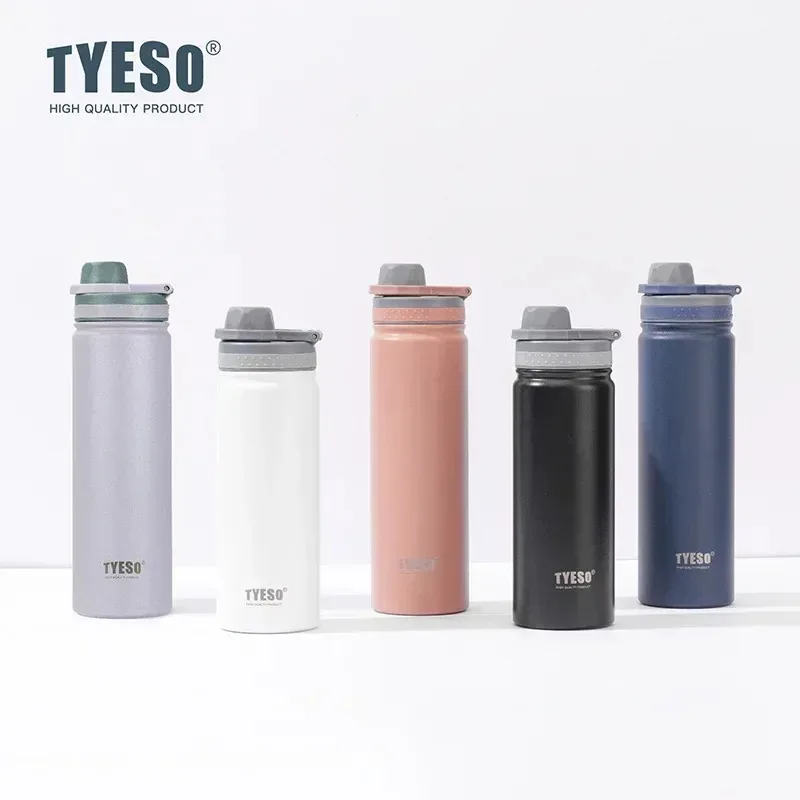 

Бутылка Tyeso из нержавеющей стали, термосы 750 мл, портативные спортивные термосы, дорожные чашки, чашки для горячей и холодной воды, автомобильный термос Cu