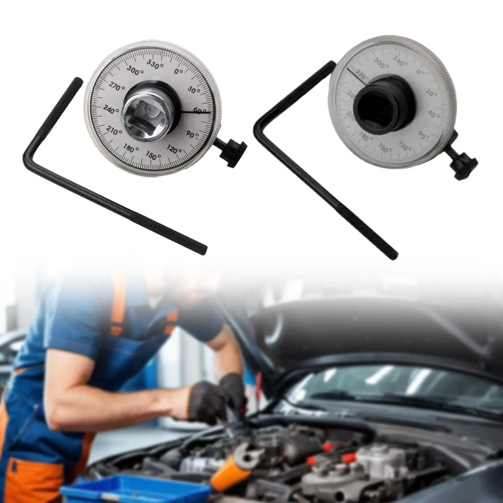 مقياس زاوية عزم الدوران، 1/2 محرك مفتاح عزم الدوران زاوية متر المهنيين 360 °   قابل للتعديل للشاحنات المرآب إصلاح السيارات الأب