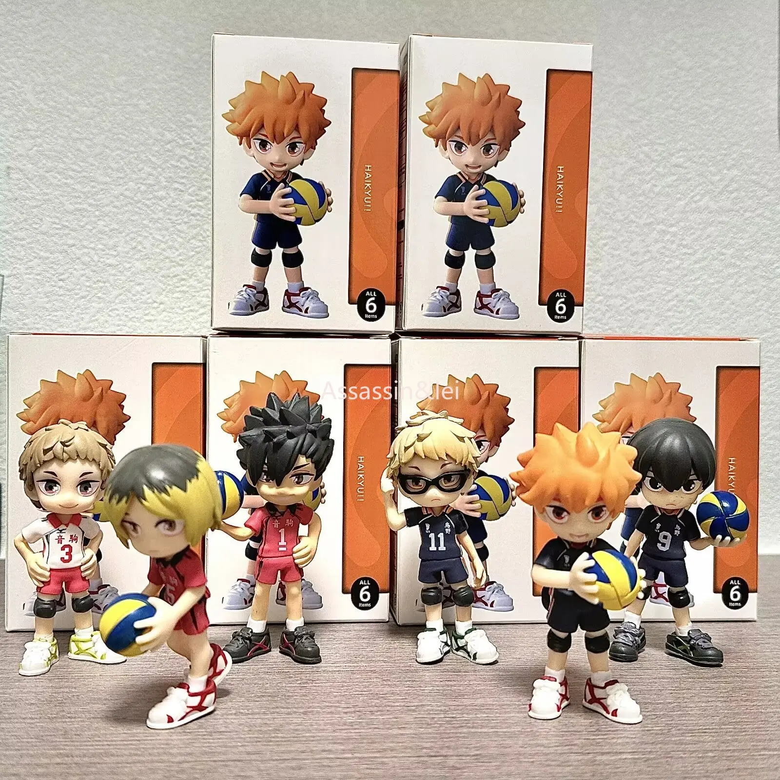 Jogo anime figura periférica 6 estilos/conjunto haikyuu oikawa tooru kozume kenma q versão bonecas modelo encaixotado ornamentos presentes do feriado