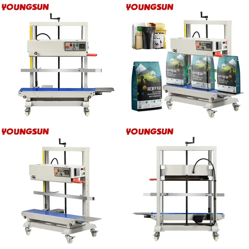 Brand For YOUNGSUN FR-1100V 8-63CM Height Adjustable Large Bag Sealing Machine Vertical Continuous Heat Plastic Bag Band