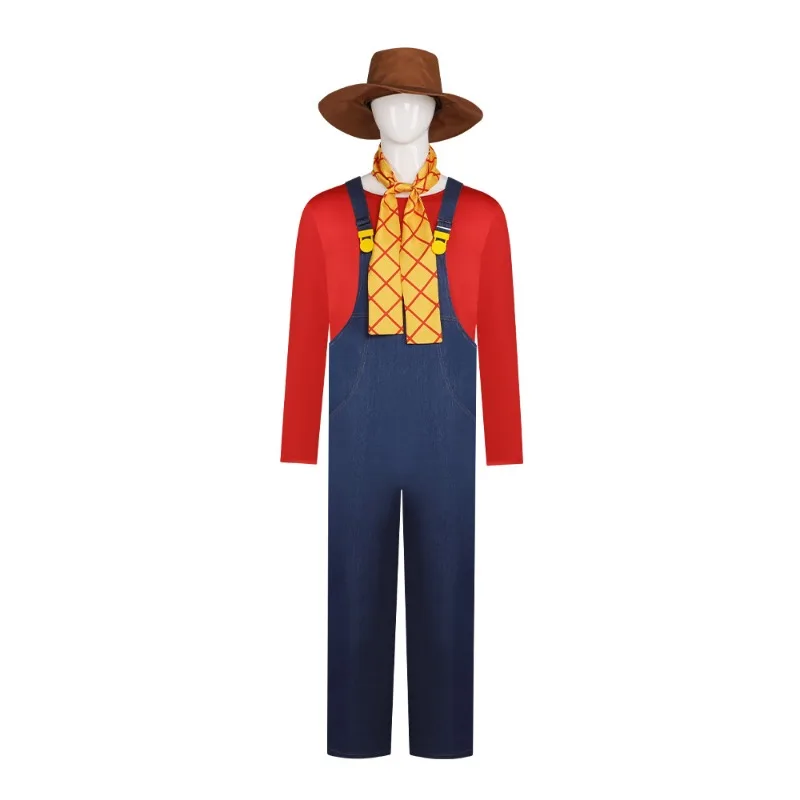

Костюм ковбоя в стиле аниме Stinky Pete для взрослых мужчин, рубашка, брюки, шляпа, комплект для ролевых игр, одежда для Хэллоуина, карнавала, вечеринки
