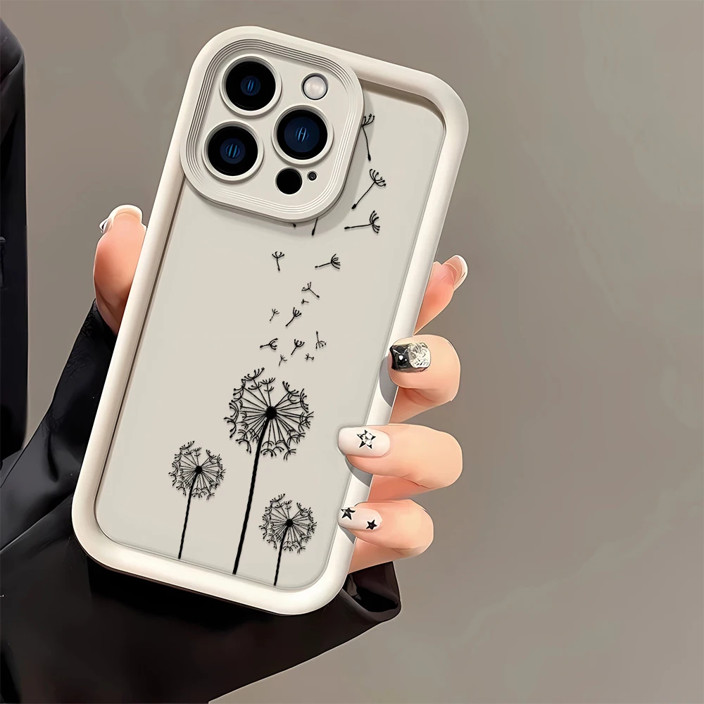 Soft Dandelion Flower Phone Case For iPhone 14 Pro For iPhone 13 11 12 16 15 Pro XS MAX XR 7 8 Plus SE 2022 Shockproof Cover - náhled 5