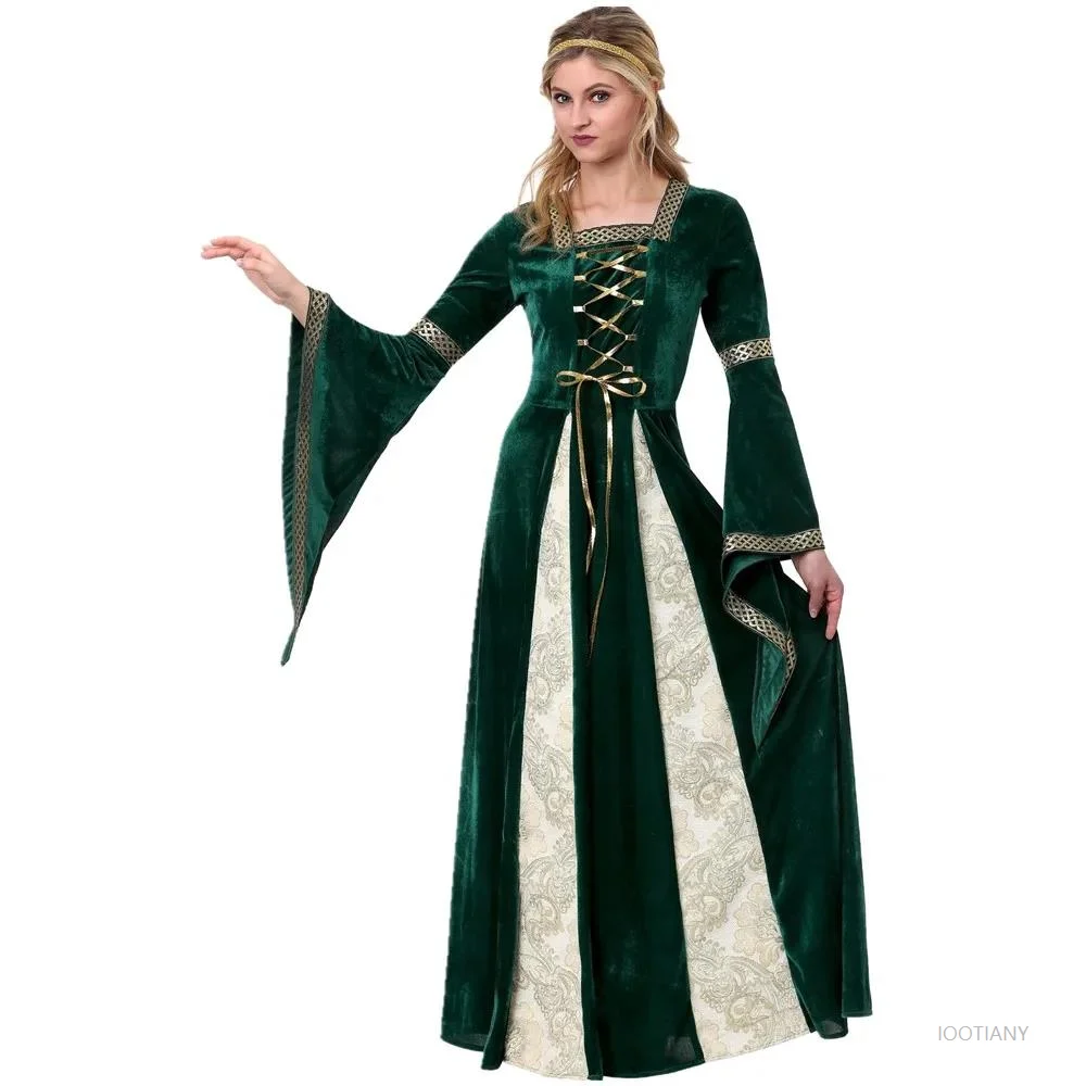 

Halloween Carnival European Medieval Retro Court Elegant Queen Princess Role Play Costume Masquerade Gothic Princess Fancy Dress