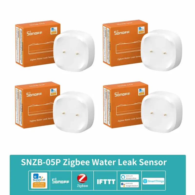 SONOFF SNZB-05P Zigbee 3.0 كاشف تسرب المياه 5 سنوات مدى الحياة IP67 مقاوم للماء التحكم عن بعد المنزل الذكي مع Alexa Google Home