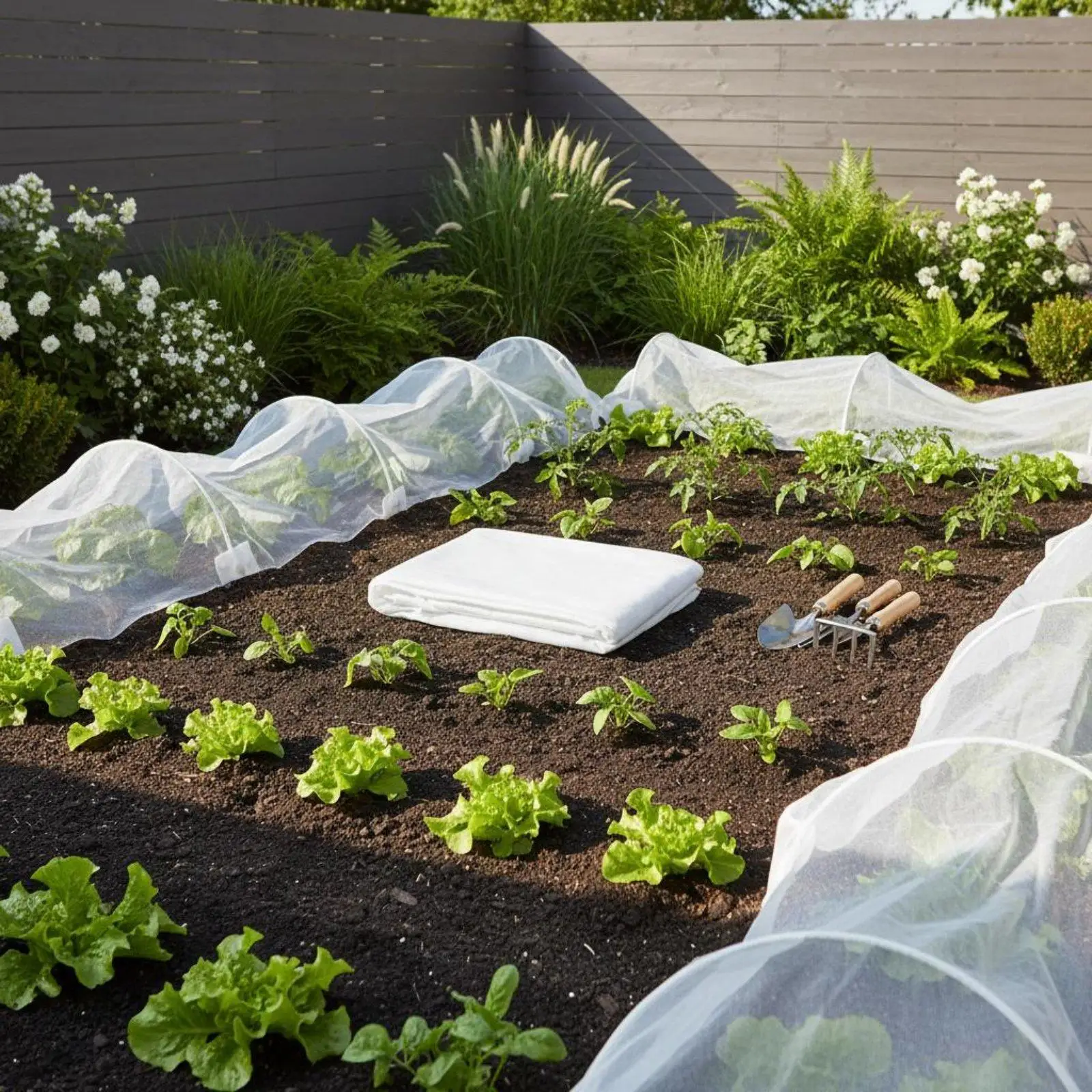 Plant Frost Blanket Cuttable Winter Plant Protection Cover Easy to Cut Frost Protection Cloth for Outdoor, Vegetable Plot