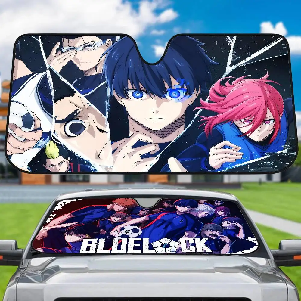 

Автомобильный солнцезащитный козырек с синим замком в стиле аниме, солнцезащитный козырек на переднее окно для большинства седанов, внедорожник, блоки, максимальные ультрафиолетовые лучи, сохраняют ваш автомобиль, крутой