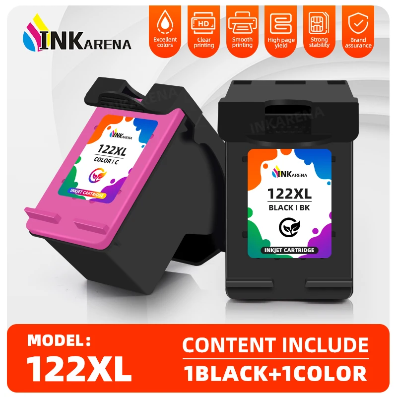 

Remanufactured 122XL Cartridge Replacement for HP 122 Ink Cartridge for Deskjet 1000 1050 1050A 1510 2000 2050 3050 Printer