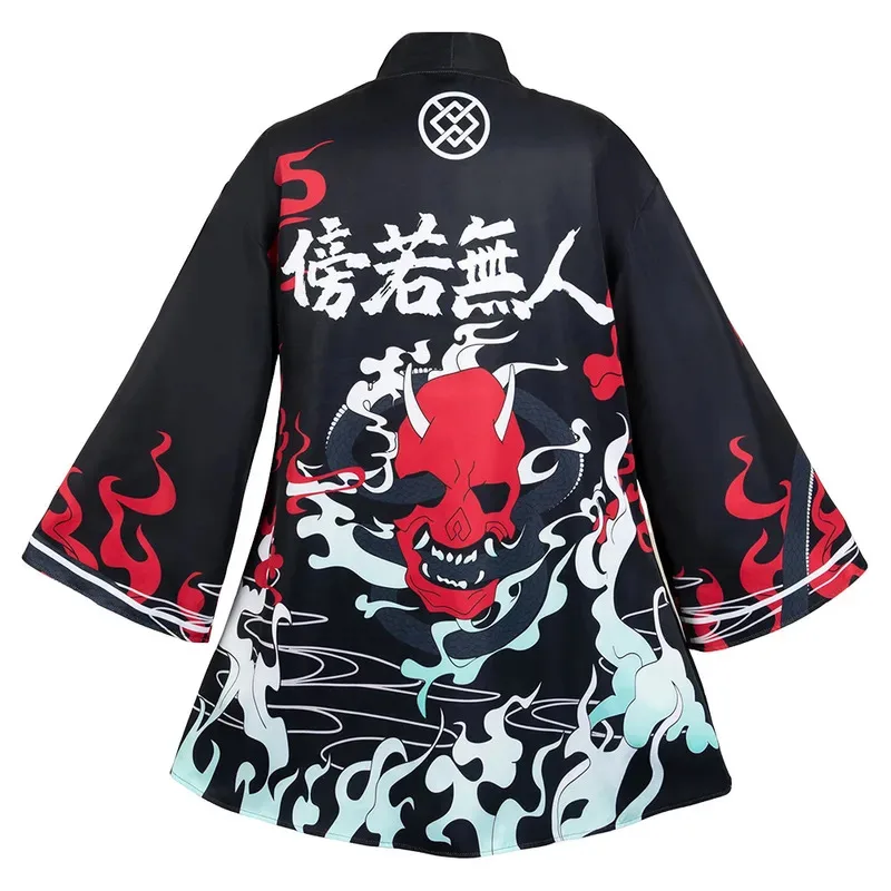 Fantasy Girls Anime Band Cry Cosplay NINA ISERI Costume Donna T-shirt rossa Kimono Mantello Abiti Abiti da festa di carnevale di Halloween