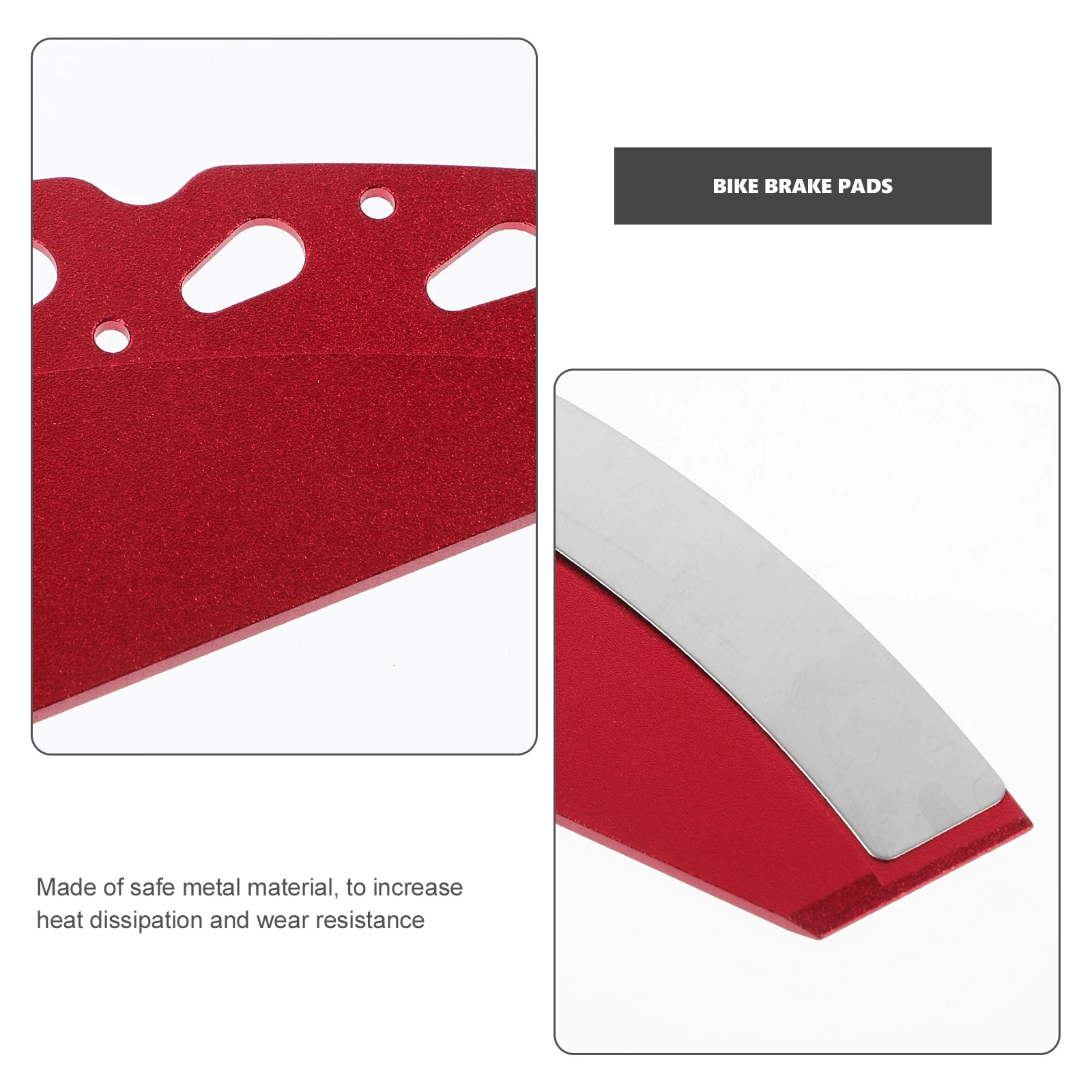 

Mountain Bike Disc Brake Pad Metal Wear Resistant Quiet Cycling Replacement Brake Block for Road City Folding Bikes High