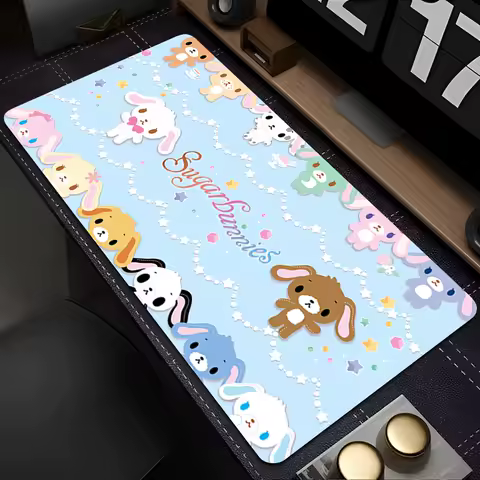 Mouse Pad PC Accessories Keyboard Pad Office Desk Mat Anti Slip HD Mousepad Natural Rubber S-sugar Bunnies Gaming Extended Pad