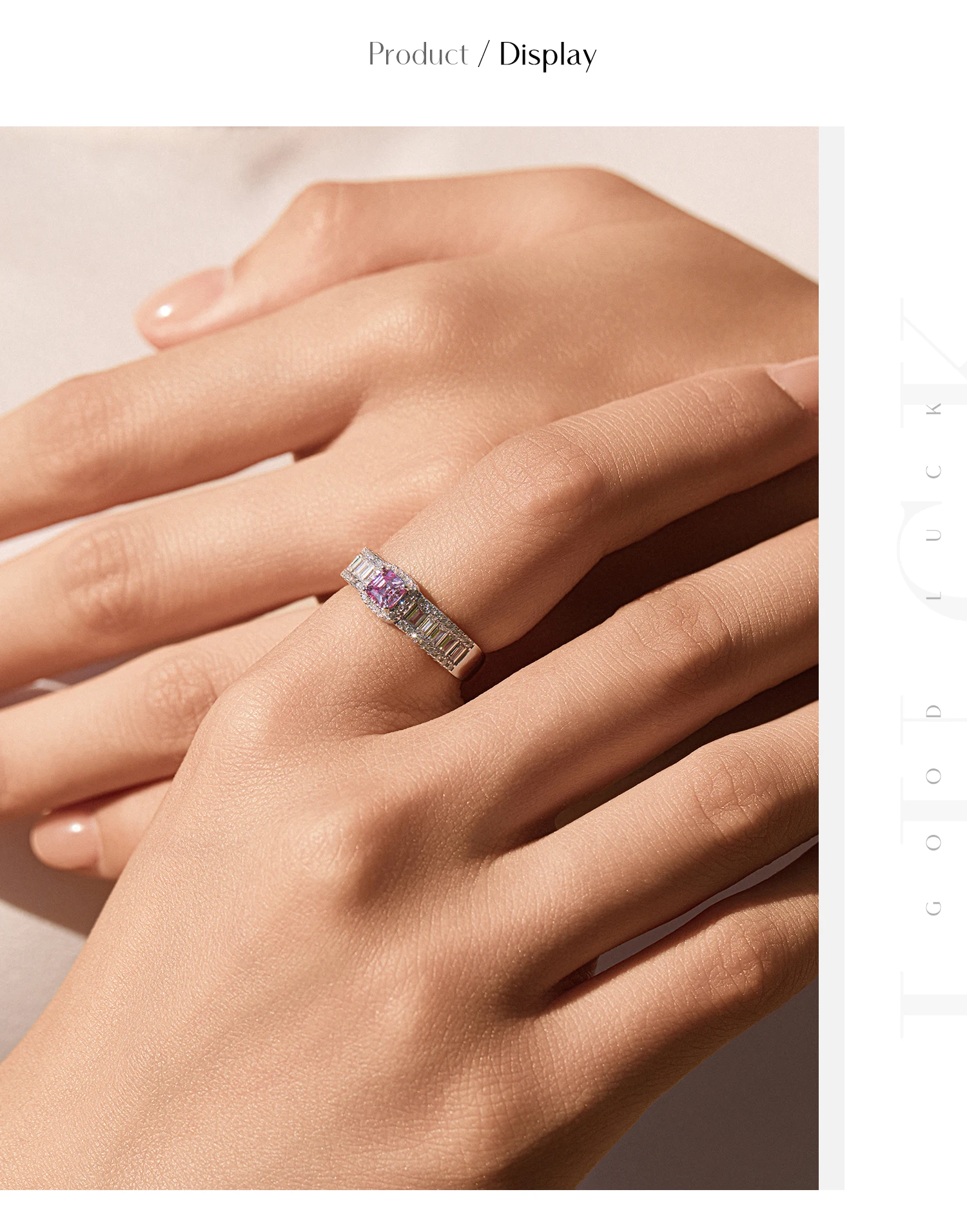 MODIAN 0.4CT Light Pink Moissanite Ring 925 Sterling Silver Luxury Asscher Cut Lab Diamond Finger Ring For Women Fine Jewelry