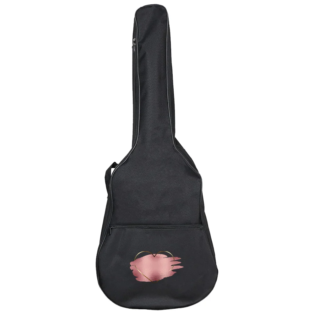 Guitarra portátil Bag com Alça de Ombro Ajustável, Amor Imprimir Series Case, Guitar Storage Bags, Guitar Acessórios, 31-41"