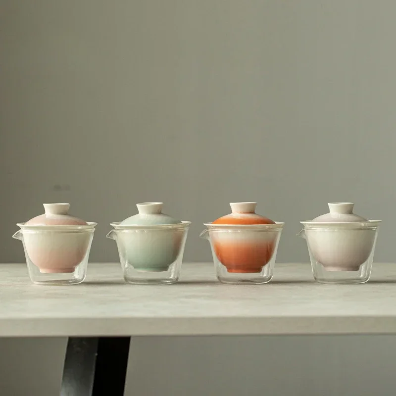 

Потрясающие цвета, портативные наборы чайной посуды ручной работы, уличные чашки, чайник, чайник с сумкой для хранения, сумка для пикника, подарочный чайный набор