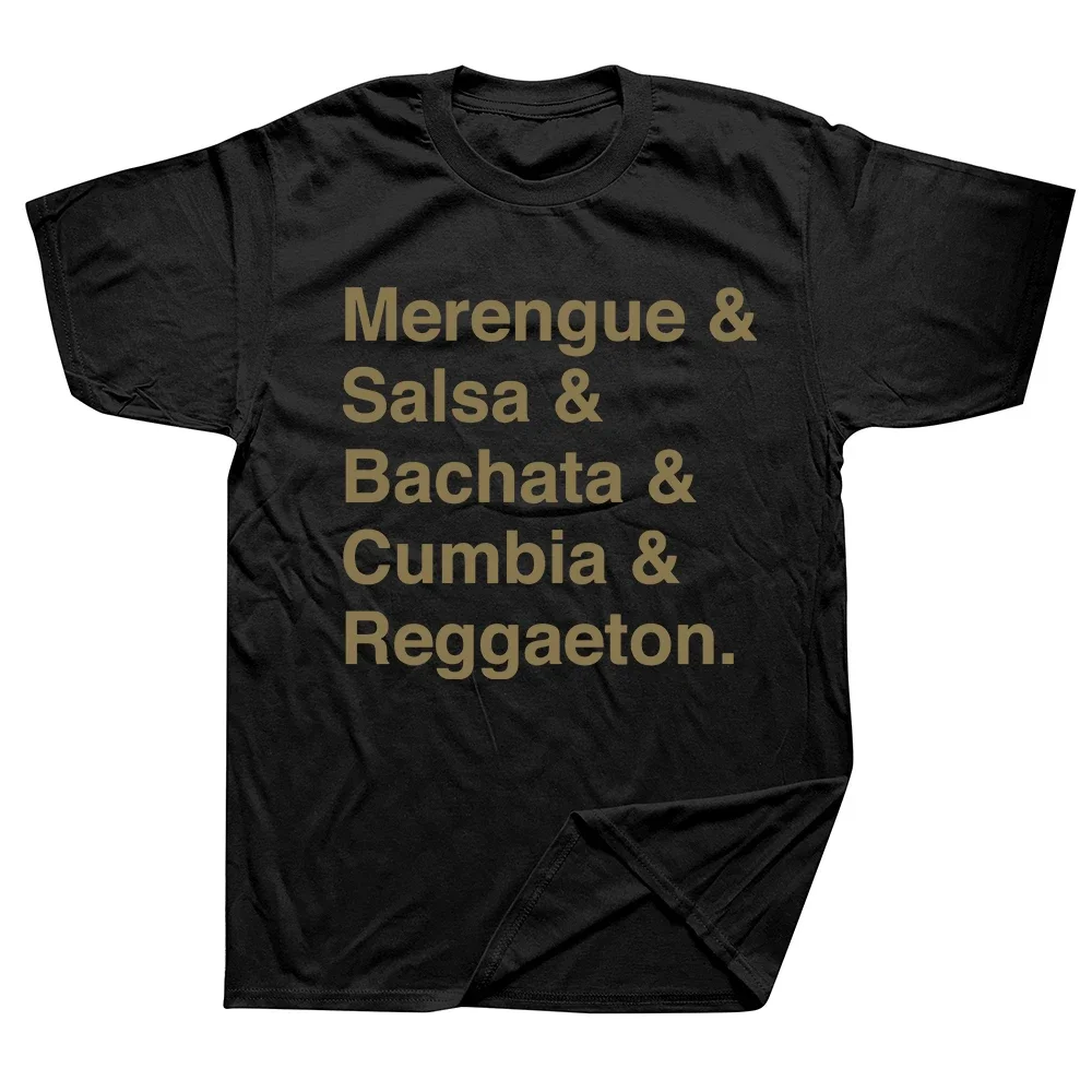 Merengue Salsa Bachata Cumbia Reggaeton Latin Müzik Gömlek T Shirt Sevimli Hip Hop Pamuk Öğrenci T Shirt Gevşek Tarzı