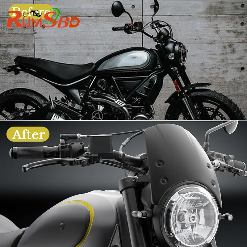 Ducati Scrambler 2016 2017 2018 2019 2020 2021 디플렉터 윈드스크린 윈드실드 윈드 쉴드 플라이 스크린 오토바이