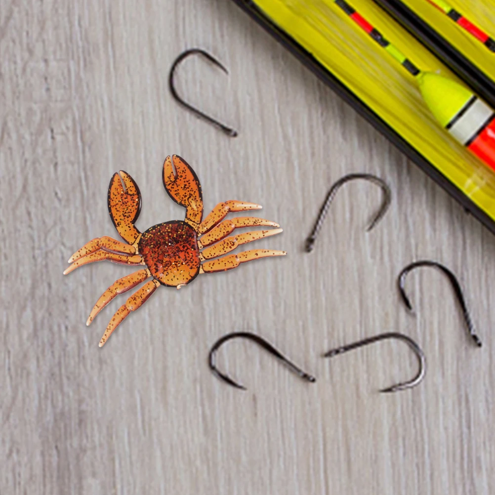 

6 Pcs Crab Simulation Bait Fishing Baits Tackle Artificial for Lure Soft Plastic
