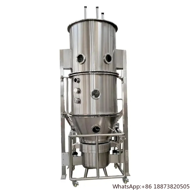 stainless steel fluidized bed granulate dryer for Food additives Chemical powder 200 200KG fluid drying equipment