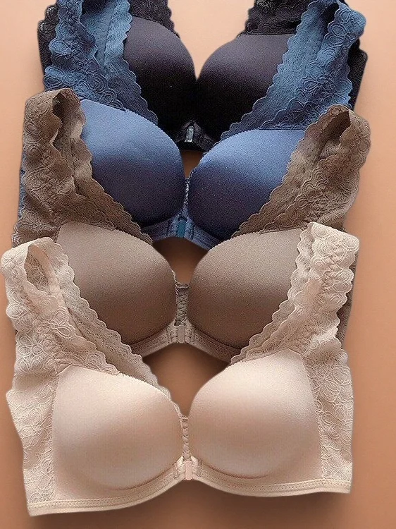 adjustable-front-clasp-bra-women's-gathered-small-chest-no-side-breast-no-trace-no-steel-ring-beautiful-ba-bra-underwear