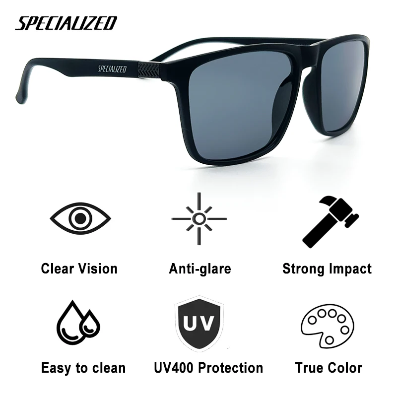 SPECIAUZED Cycling Polarized Sunglasses for Men Fishing Eyepieces Square Eyewear 2023 Outdoor Sport Male Sun Glasses UV400