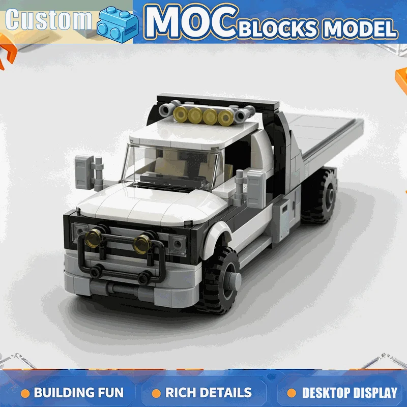 NEW 454Pcs Classic Pickup Flatbed Truck Model Building Blocks Custom Puzzle DIY Assembly Educational Creative Toy Birthday Gift