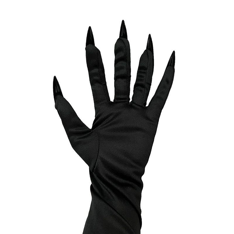 Halloween Gothic Long Nails Cosplay Gloves Stretch Ghost Claw Stage Performance Funny Festival Costume Party Scary Props Mitten