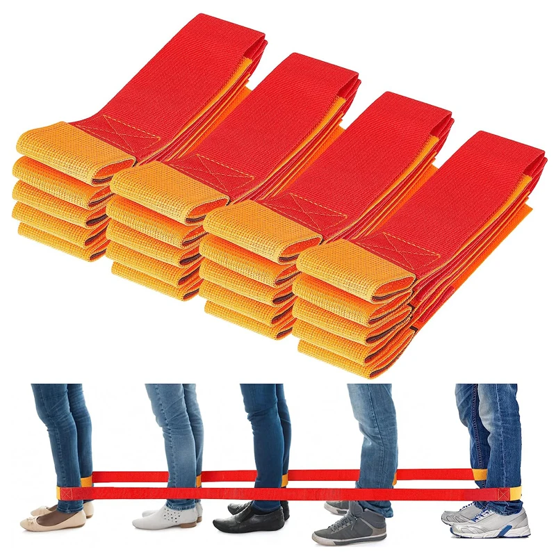 Outdoor Games Team Building Legged Race Bands For Adults Kids Cooperative Fun Sports Entertainment Giant Footsteps Carnival