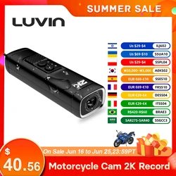 Luvin-V8 Motorcycle Dash Cam, Video Recorder, WiFi App, Waterproof, G Sensor, Loopcycle, Night Vision, Motor Driving, 2K, 1440P