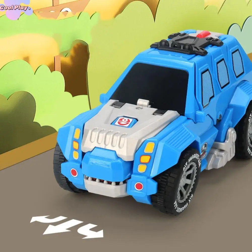 

Plastic Dinosaur Deformation Car Toys Light Simulation Automatic Transform Robot Model Craft Decor Collection
