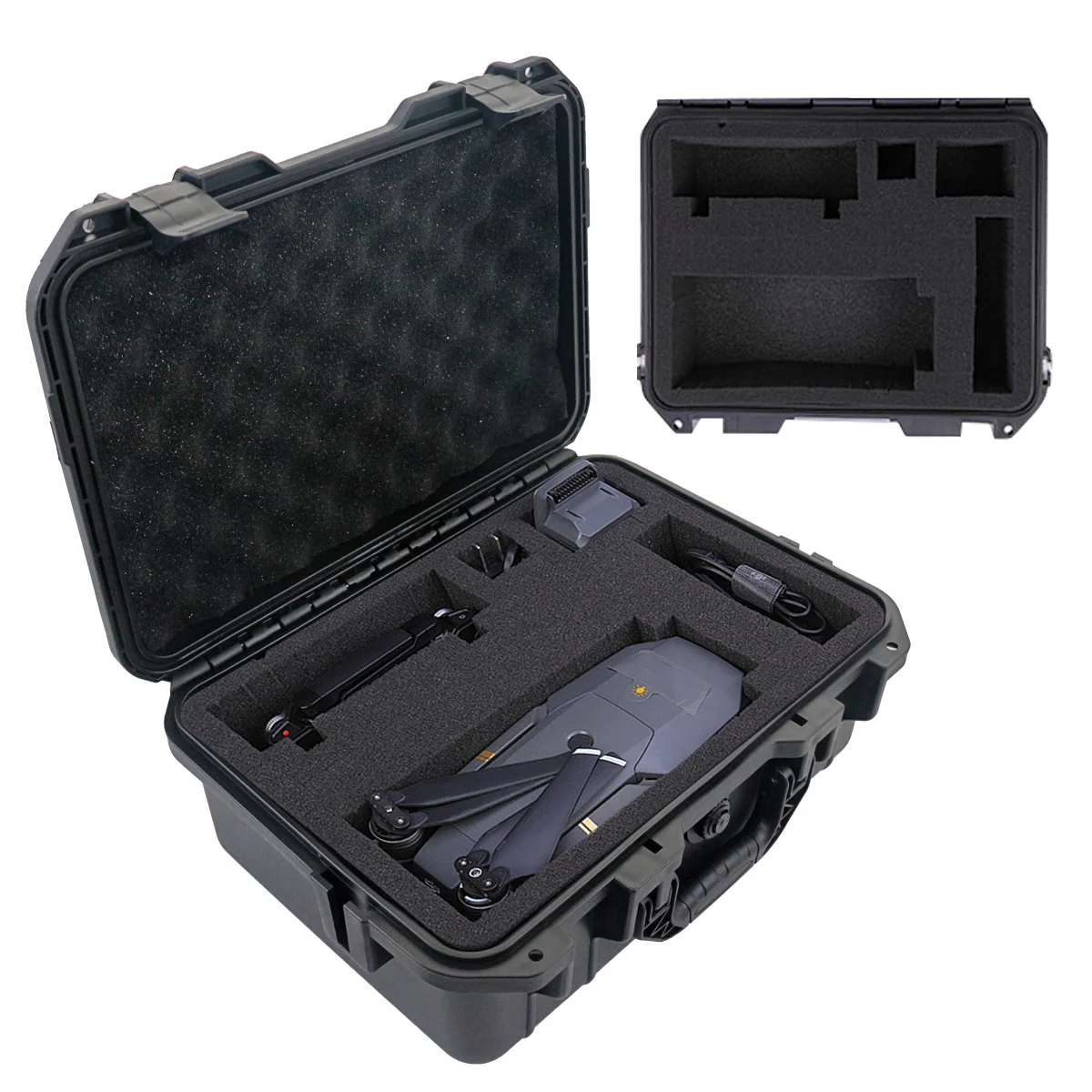 1pc Portable Plastic Protective Safety Tool Box, Waterproof Anti-fall Precision Instrument Case, Sponge Shockproof ToolBox