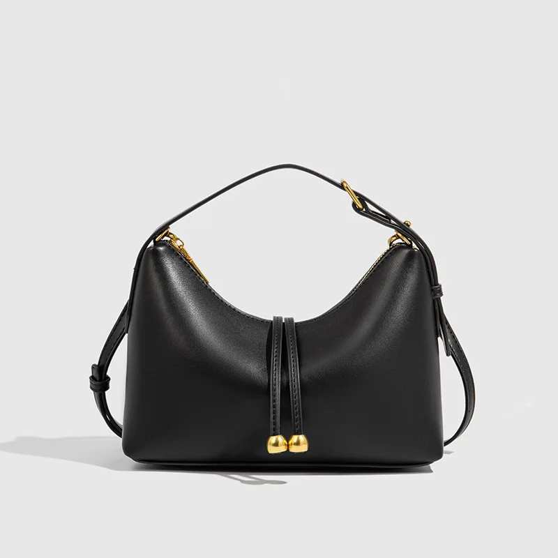 Brand Adjustable Handle Handbag Women With Gold Chain Crossbody Bag Fashion Double Strap With Ball Detail Luxury Shoulder Bag
