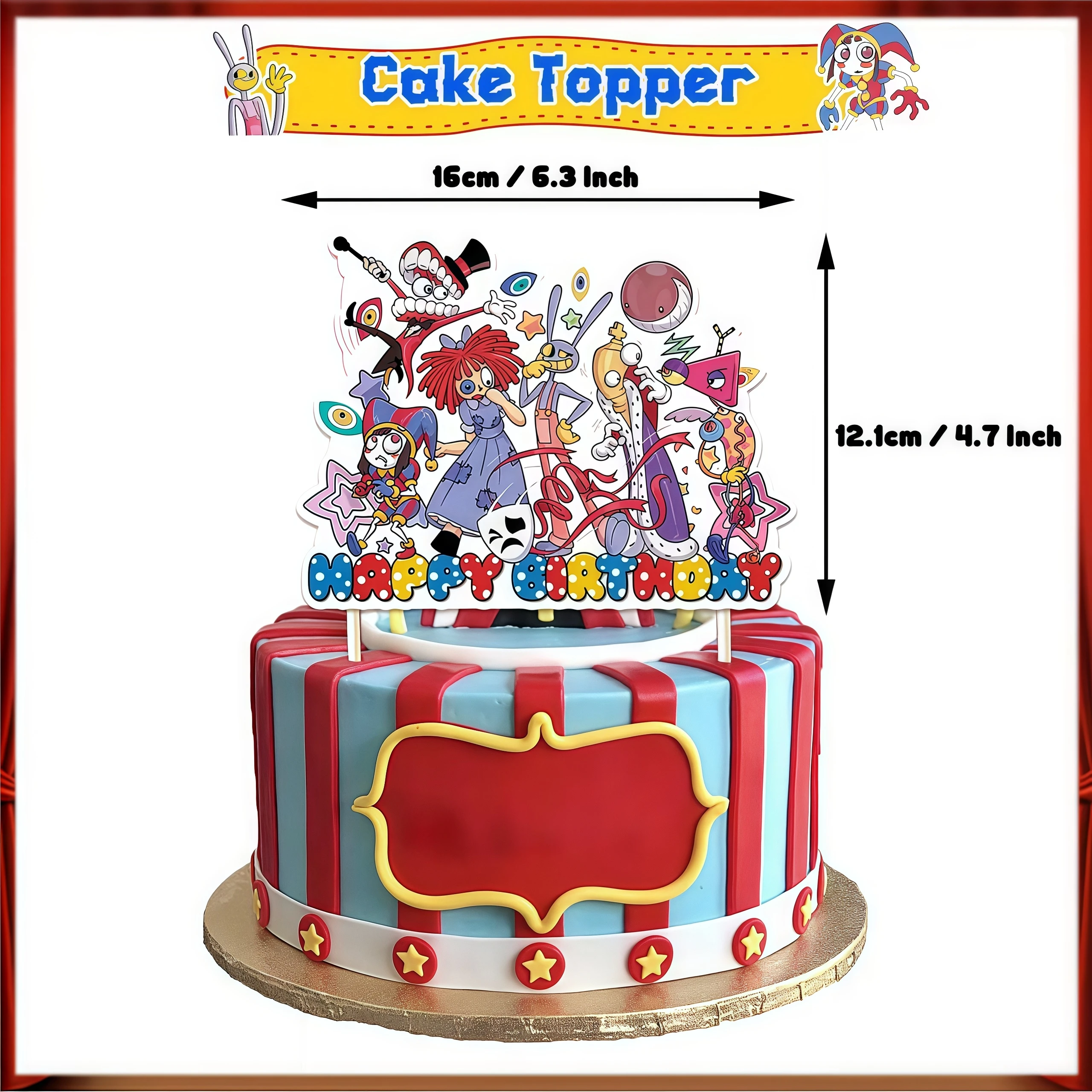 Erstaunliches Tischgeschirr Geburtstagsparty-Dekoration Digitales Zirkus-Ballon-Teller-Becher-Banner-Set Kinder-Geschenk Baby-Shower-Partyzubehör – Detail 10