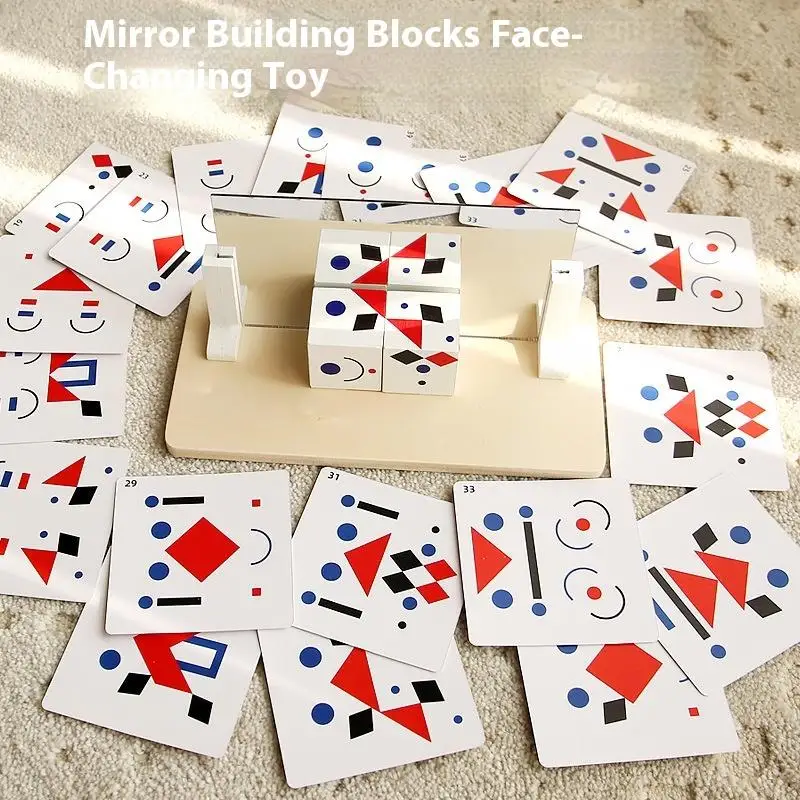 

1Set Parish Learn Resources Toys Kids 3D Mirror Imaging Puzzle Space Logical Thinking Trainting Matching Intellectual Game