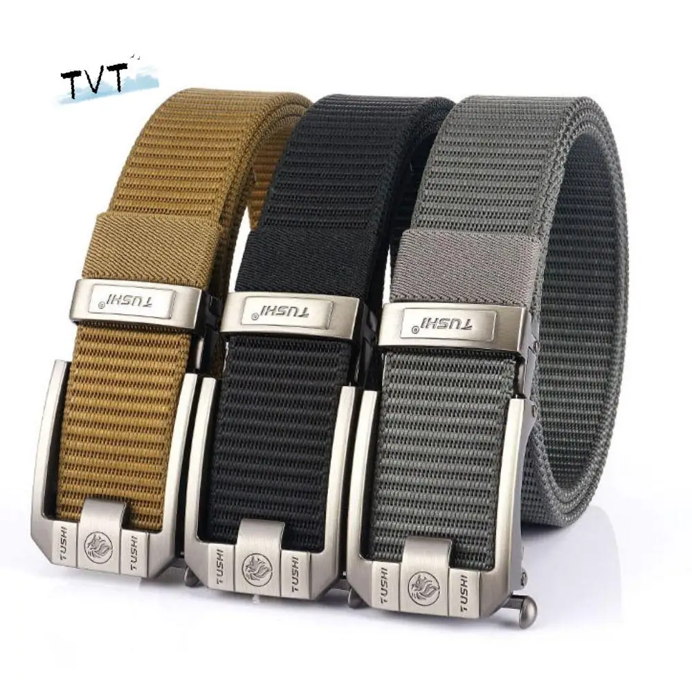 Cintura da uomo in lega di nylon con lettera retrò di lusso Cintura versatile non porosa con fibbia ad ardiglione Addensare cinture casual classiche Accessori per la vita