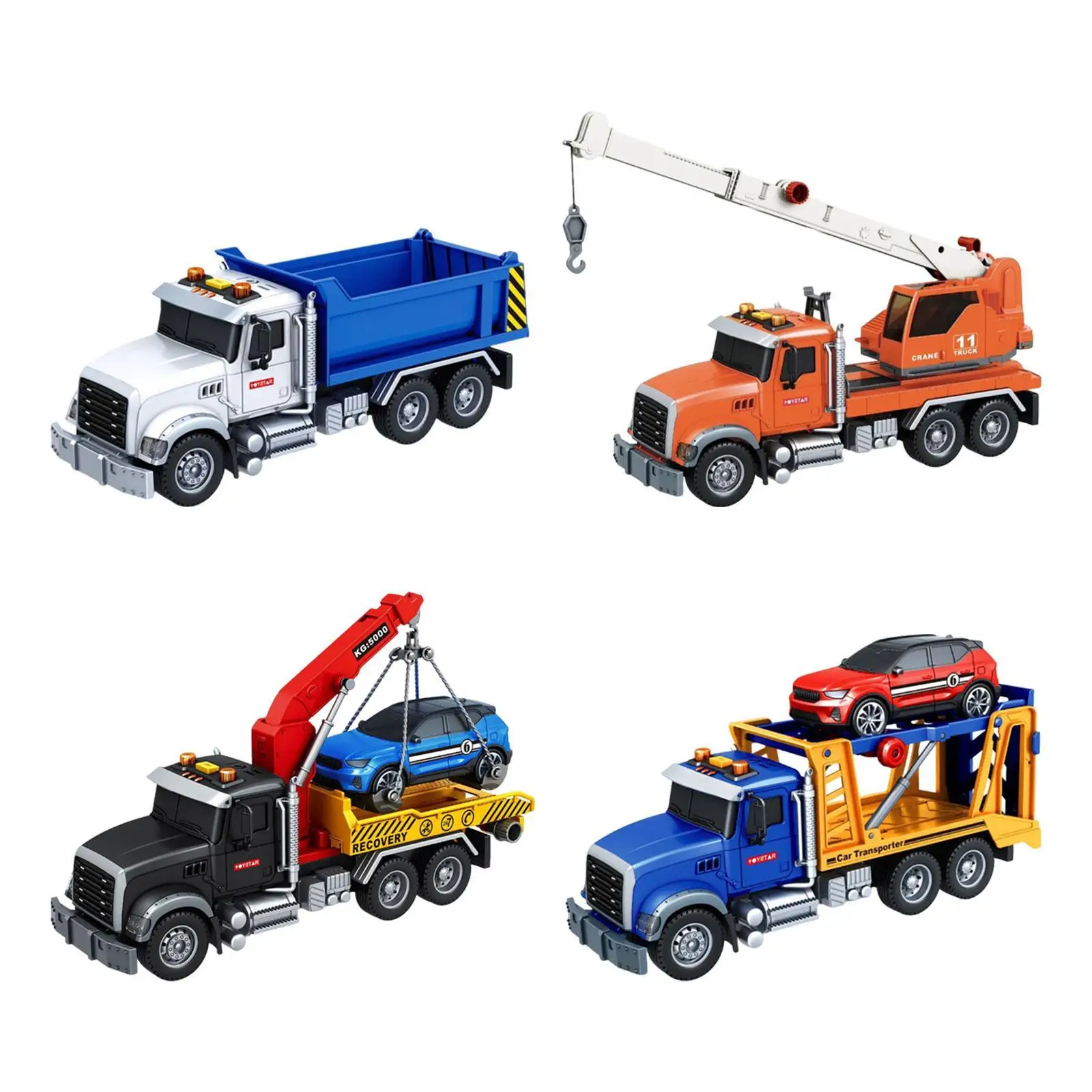 Friction 62 Truck Toy pour les tout-petits de 4 à 7 ans, jouet de développement précoce