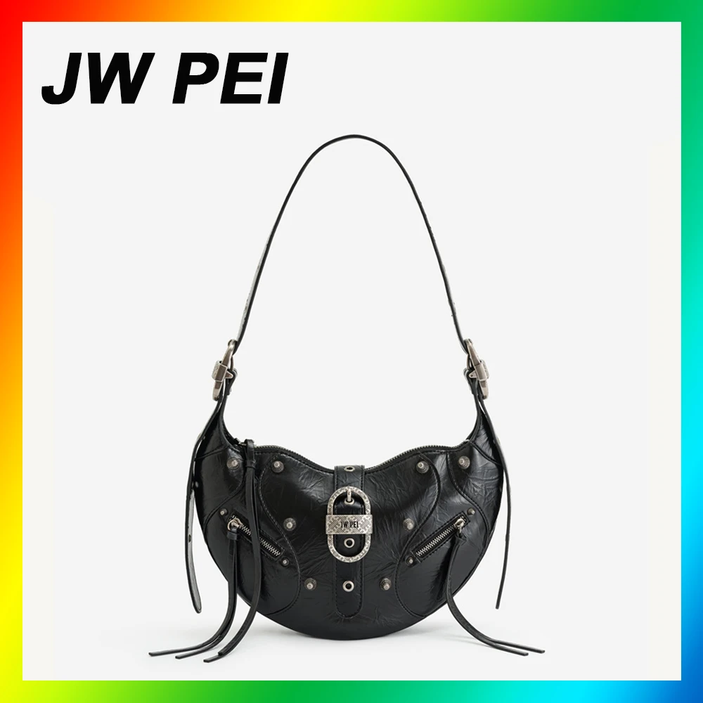 

JW PEI oil waxed leather croissant pudding bag motorcycle shoulder crossbody bag armpit senior commuter hundred