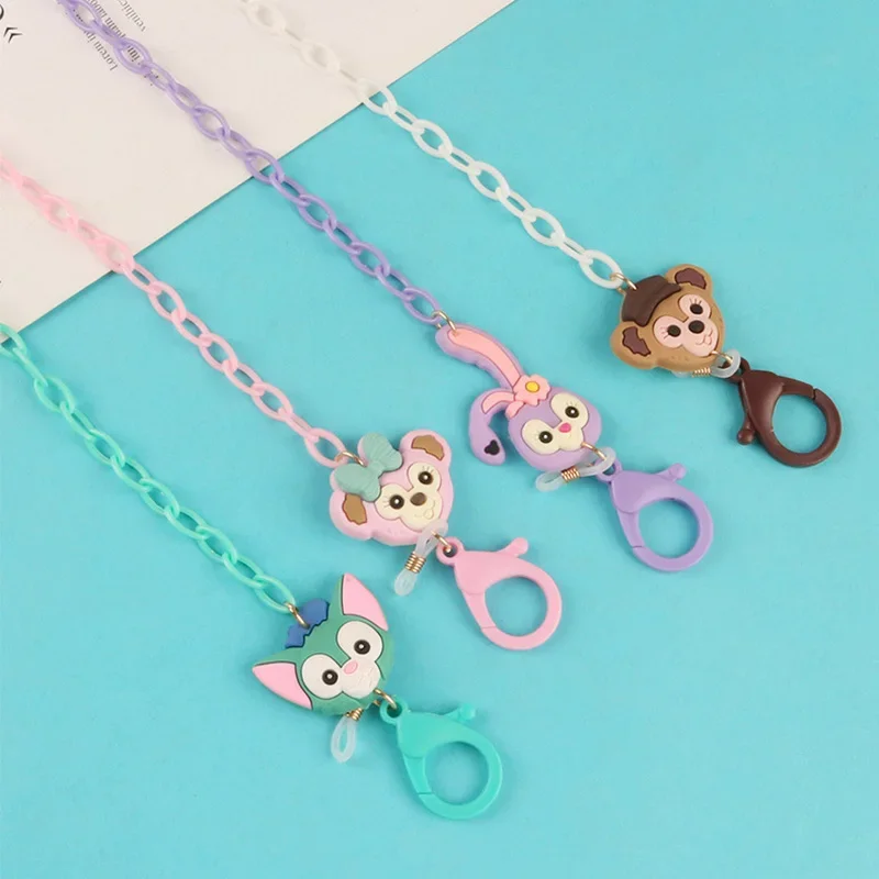 

2024 Cute Bear Acrylic Children Mask Chain Holder Lanyard Student Fashion Bunny Charm Glasses Chain Neck Strap for Woman Gifts