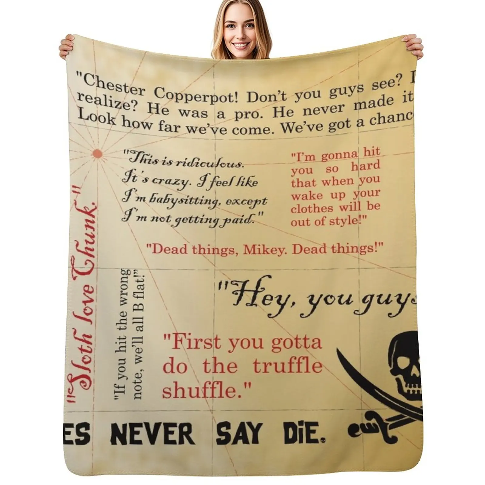 The Goonies Map Throw Blanket manga Luxury Throw wednesday Hairy Blankets Sofas Of Decoration Bed covers Blankets