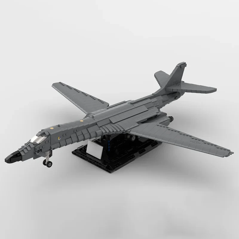 MOC Moderne Flugzeuge Maßstab 1:72 B-1B Lancer Supersonic Teppich Bombing Fighter Modell Montage Bausteine Spielzeug kinder Geschenk