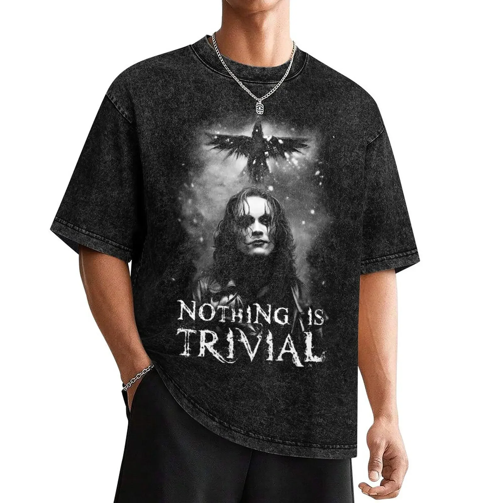 Eric Draven Nothing is Trivial T-Shirt Blouse kawaii clothes cheap stuff mens t shirt graphic