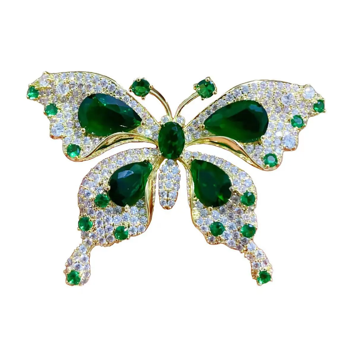 Classic Exquisite Butterfly Crystal Brooches Pins Women Shiny Rhinestone Insect Lapel Pins Badges Party Banquet New Years Gift