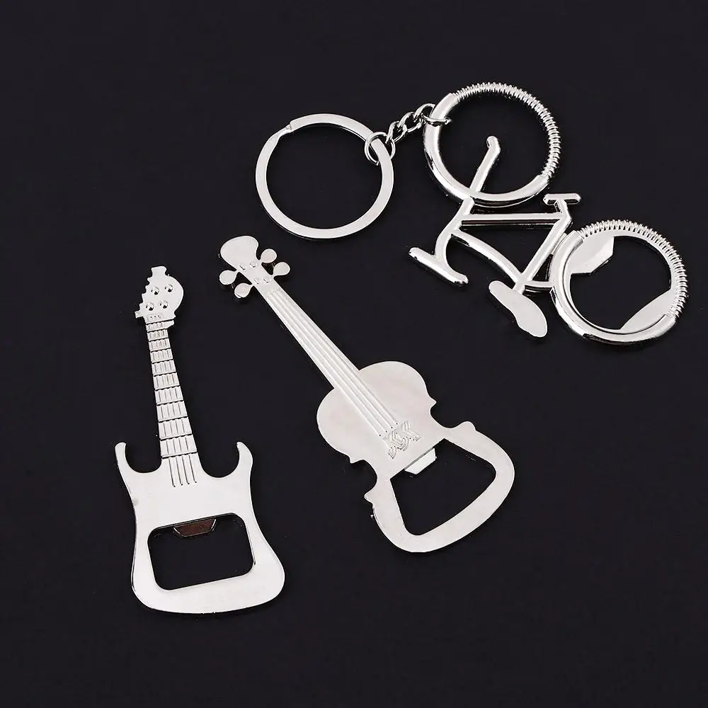 نمط سلسلة مفاتيح معدنية الغيتار نمط البيرة فتاحة حلقات المفاتيح المفتاح سلسلة مفاتيح فتاحة الزجاجات المفاتيح حلقات المفاتيح فتاحة الزجاجات