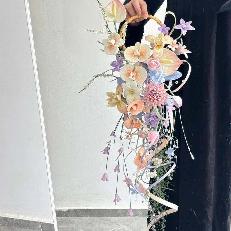 High-value twist stick bouquet DIY material bag engagement wedding photo props birthday gift for girl girlfriends