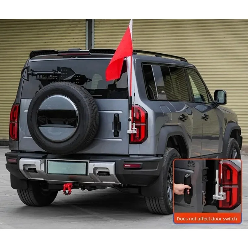 New High Quality Car Tailgate Antenna Bracket Fit For BYD Leopard 5 Car Tailgate Flagpole Rack Dual-use Base Auto Off-road Upgra