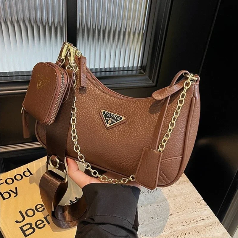 Trendy Large Capacity Bag Luxury Designer Diaper Bag For Women Elegant Leather Tote Stylish Crossbody