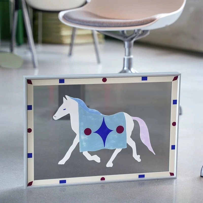Creativity Bauhaus Pony Decorative Painting Modern Minimal Wall Art for Living Room Decorative Mirrors Bedroom Dining Home Decor