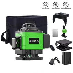 16 Lines 4D Laser Level with Green Line Self-Leveling 360 Degree Horizontal and Vertical Super Powerful for Accurate Measurement